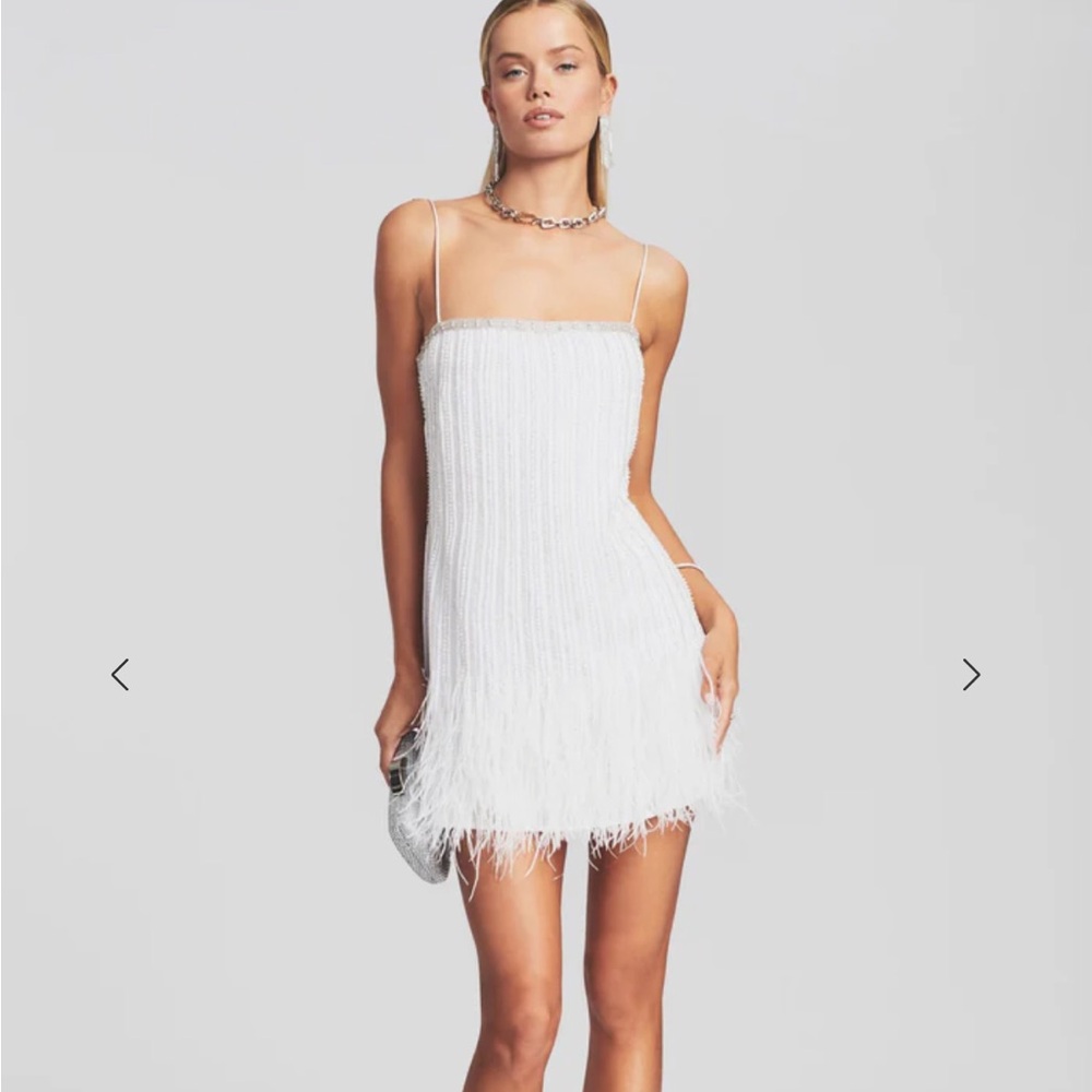 Rubina Sequin Feather Mini Dress